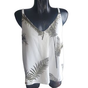 Pentagone Palm Leaf Print Tank Top M